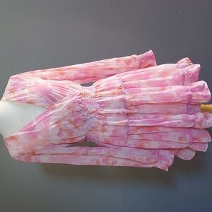 Pink mini long sleeve dress👑